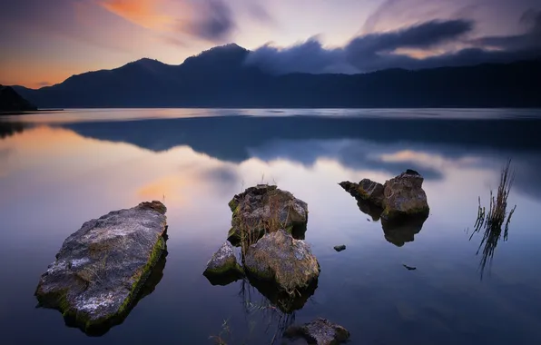 Природа, озеро, камни