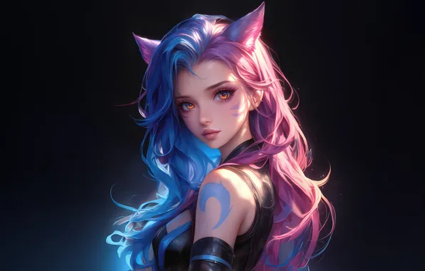 Light, catgirl, chromatic, shadows