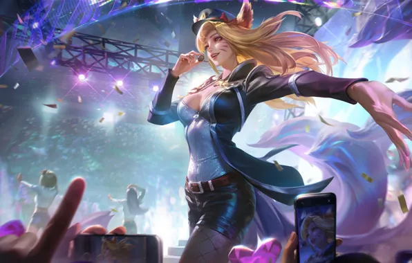 Art, League of Legends, Skin, LoL, Ahri, Pop Star