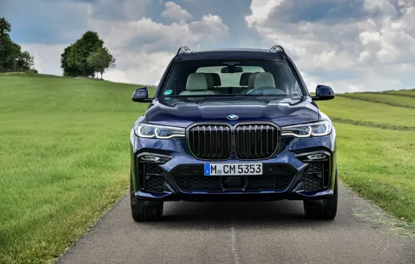 Картинка BMW, спереди, кроссовер, SUV, 2020, BMW X7, M50i, X7