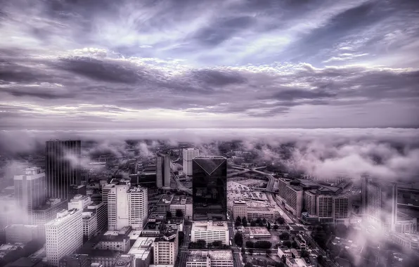 Картинка небо, облака, город
