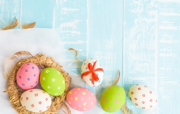 Яйца, Пасха, spring, Easter, eggs, decoration, pastel colors