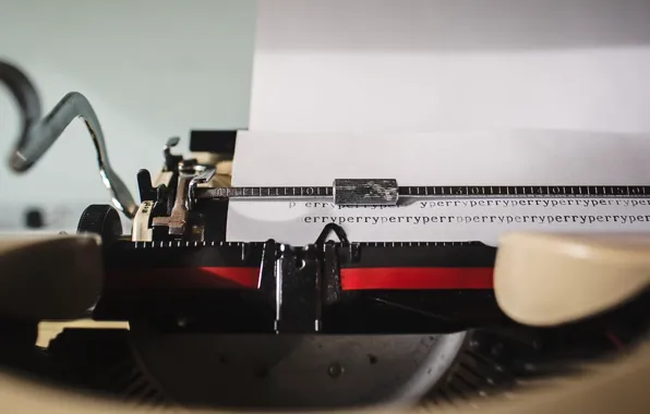 Картинка макро, бумага, пишущая машинка