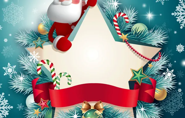 Картинка снежинки, праздник, новый год, рождество, christmas, new year, дед мороз, санта