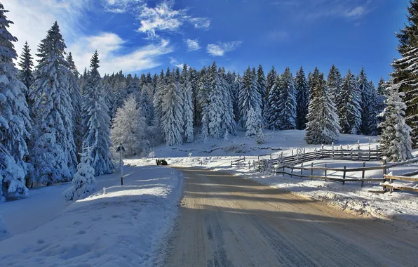 Картинка winter, snow, montan