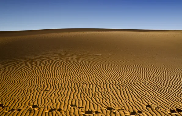 Песок, пустыня, след