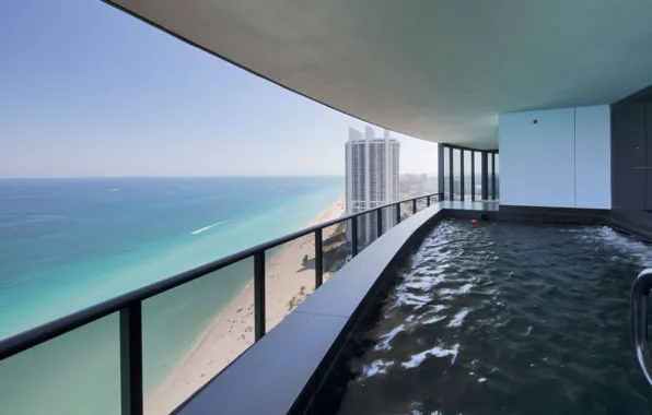 Интерьер, Майами, Башня, бассейн, помещение, Project Porsche design, Tower Miami, Дизайн проекта Porsche
