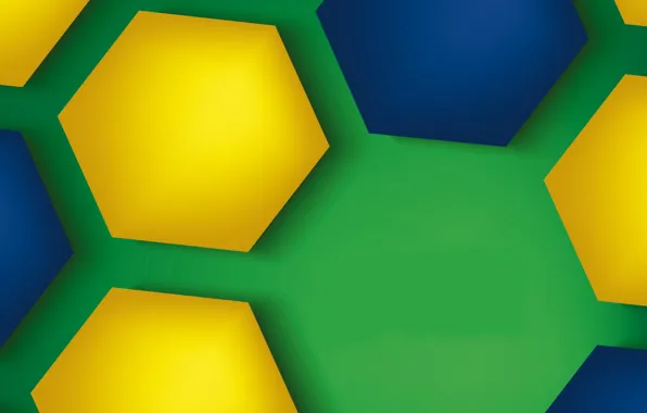 Картинка colorful, abstract, background, hexagons, brasil style