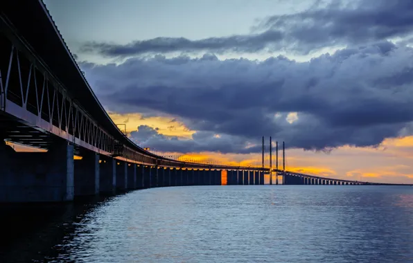 Картинка Sweden, Bunkeflostrand, Öresund bridge, Skane
