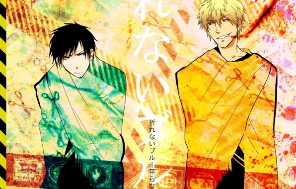 Улыбка, хмурый, Durarara, Дюрарара, Шизуо Хейваджима, Изая Орихара