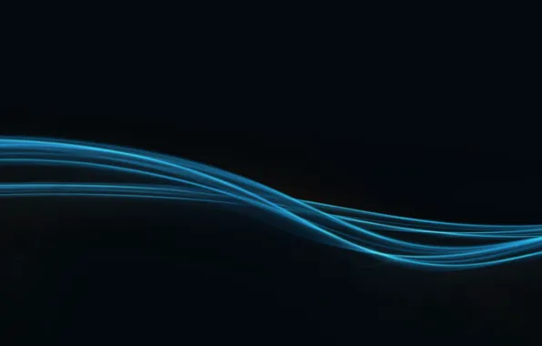 Waves, black, blue, lines, lemon drop