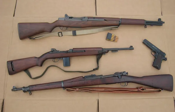 Пистолет, винтовка, карабин, M1911, Colt, самозарядная, Springfield, полуавтоматический