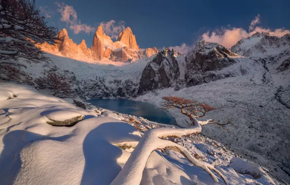 Картинка Горы, Снег, Argentina, Аргентина, Patagonia, Патагония, Perito Moreno Glacier, Ледник Перито Морено