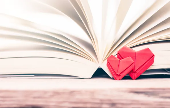 Сердечки, книга, Праздник, день влюблённых