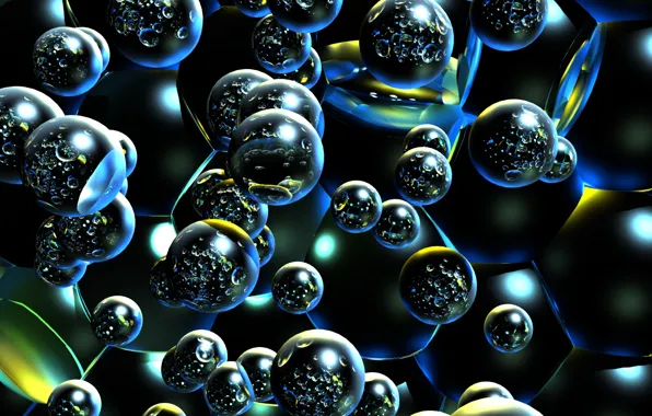 Картинка пузырьки, отражение, текстура