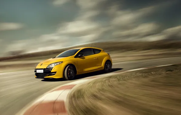 Картинка Renault, Рено, Yellow, Megane, R.S., Renault Sport