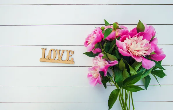 Цветы, букет, love, розовые, wood, pink, flowers, beautiful