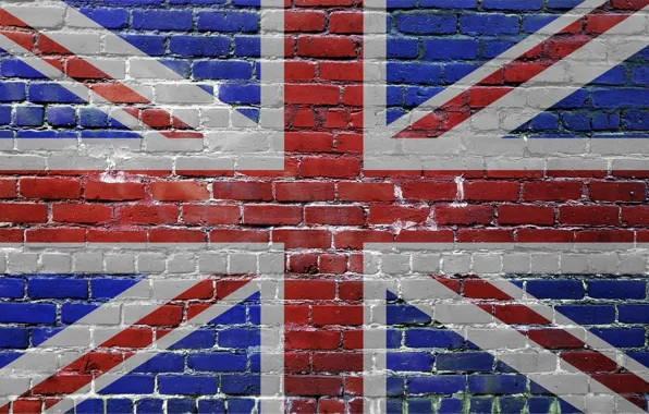 Картинка флаг, кирпичи, великобритания, united kingdom