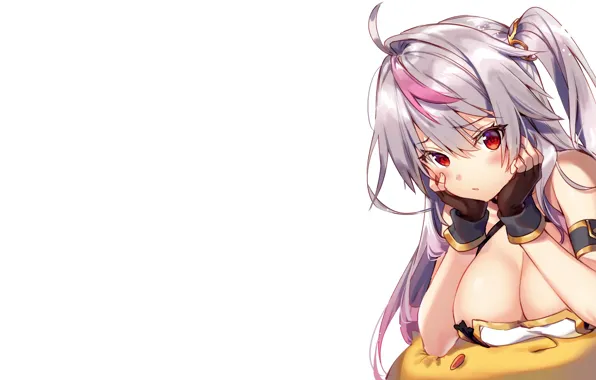 Girl, sexy, cleavage, blouse, long hair, boobs, anime, beautiful