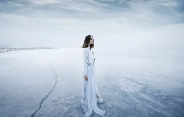 Холод, девушка, лёд, платье, Ариадна, Tatiana Mercalova