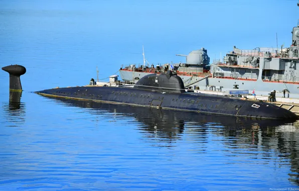 Лодка, причал, подводная, атомная, обнинск