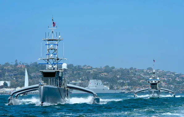 Морские, ВМС США, Seahawk, беспилотники, Sea Hunter