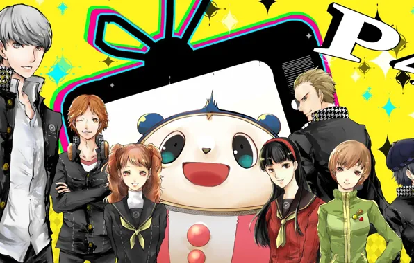 Фон, игра, аниме, персонажи, Persona 4, Персона
