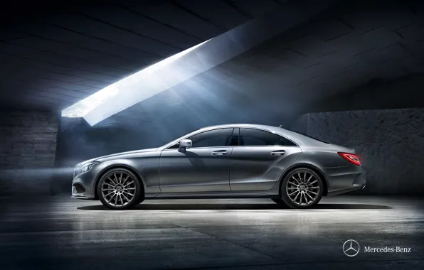 CLS, Серый, Профиль, Mercedes