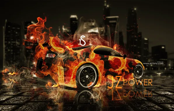 Toyota, Supra, el Tony Cars, Fire Car