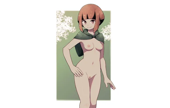 Girl, sexy, pussy, brown hair, brown eyes, nipples, boobs, anime