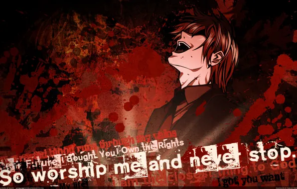 Death note, Ягами Лайт, so worship me and never stop, yagami light, kira