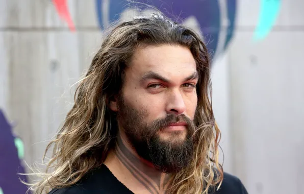 Взгляд, лицо, борода, актёр, Jason Momoa, Джейсон Момоа