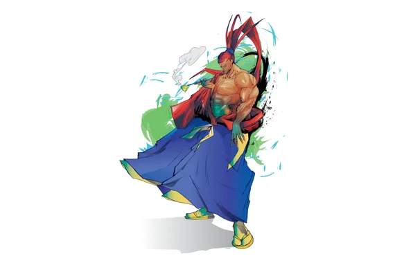 Дым, трубка, самурай, Samurai Shodown