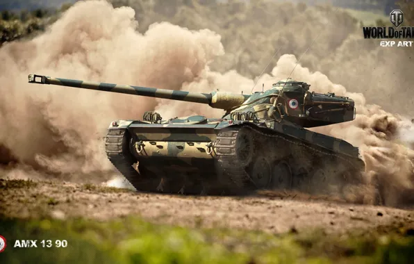 Картинка скорость, барабан, мир танков, amx 13 90, world of Tanks, франция. танки