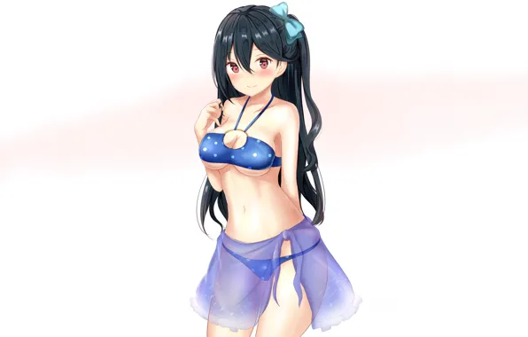 Girl, sexy, cleavage, long hair, boobs, anime, beautiful, pretty
