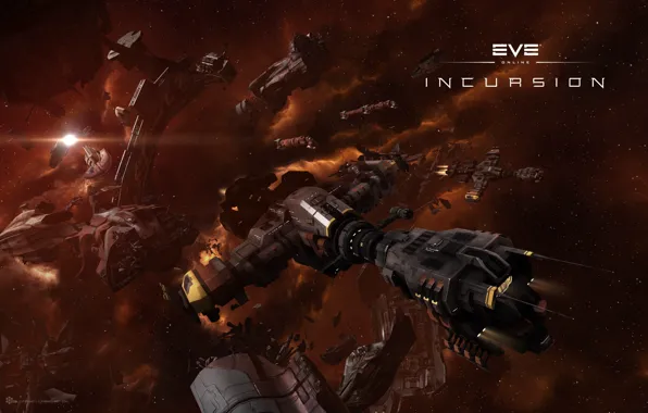 Космос, станция, астероиды, space, руины, космический корабль, station, eve online