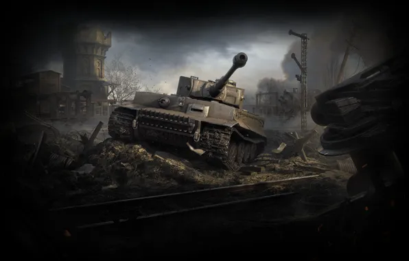 Картинка WoT, World of Tanks, Мир Танков, Wargaming Net, Tiger I, Тяжёлый Танк