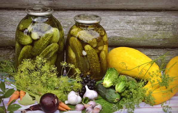 Овощи, огурцы, закатка, балоны