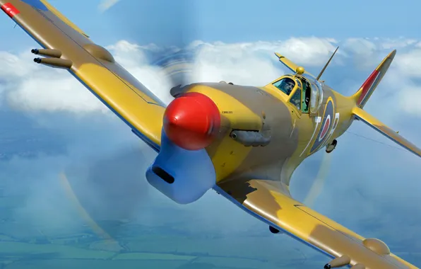 Картинка Истребитель, Spitfire, Supermarine Spitfire, RAF, Вторая Мировая Война, Supermarine Spitfire Mk.Vc