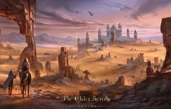 Город, пустыня, The Elder Scrolls, The Elder Scrolls Online, TES Online, Hammerfell, Алик`р, Alik`r