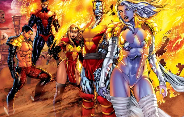 Emma Frost, Cyclops, Colossus, Phoenix Force, White Queen, Namor