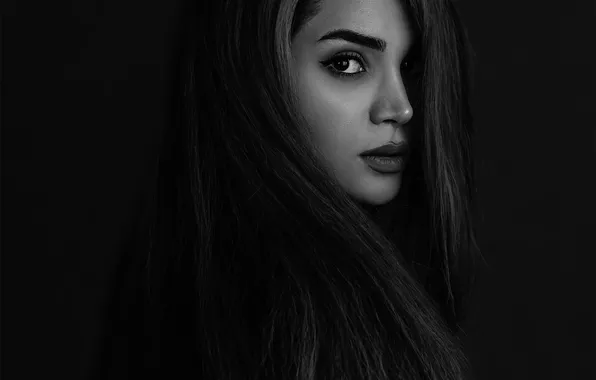 Portrait, black white, khalaji shahin