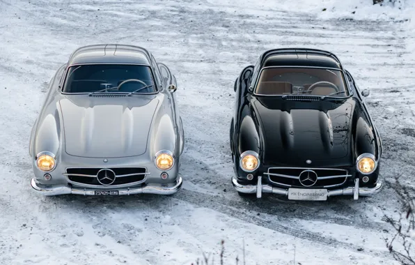 Картинка Mercedes-Benz, legend, 300SL, Mercedes-Benz 300 SL, Gullwing, front view
