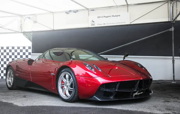 Car, red, super, pagani, huayra