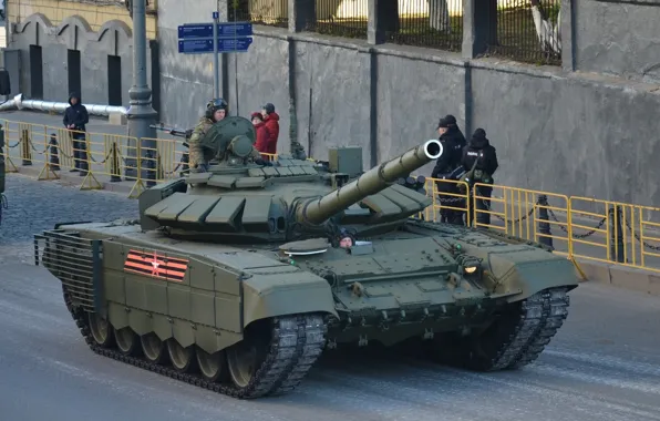 Картинка ОБТ, Т-72 Б3, танк ВС России, репетиция Парада Победы