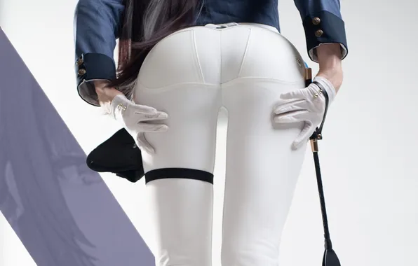 Latex, Ass, Asian, Model, Woman, Back, Behind, Gloves