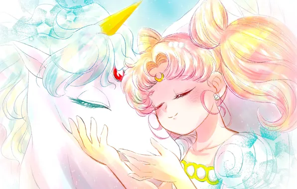 Фэнтези, девочка, Bishoujo Senshi Sailor Moon, Chibiusa, Pegasus