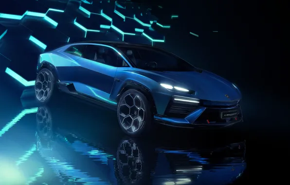 Lamborghini, blue, Lamborghini Lanzador Concept, Lanzador