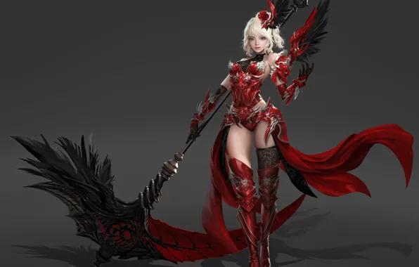 Картинка девушка, оружие, ангел, коса, Era of Angels