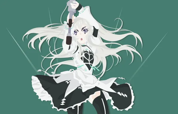 Девушка, фон, арт, векторная графика, Chaika Trabant, Hitsugime no Chaika